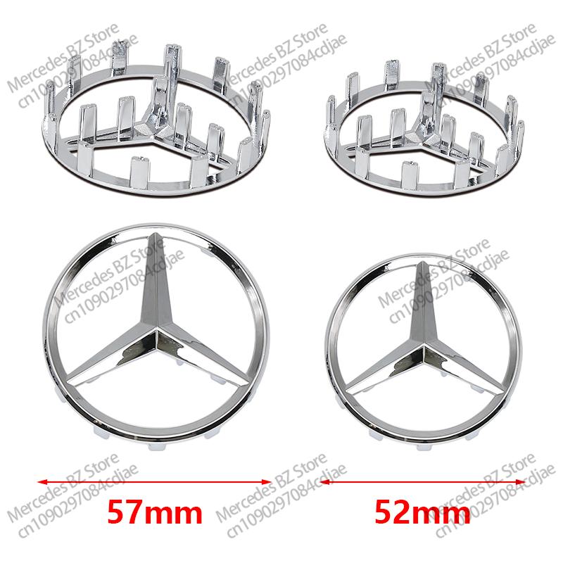 ABS 52mm 57mm Car Steering Wheel Logo Badge For Mercedes Benz C E S Series CLA CLS W212 W205 W204 Emblem Styling Accessories KUVWX1