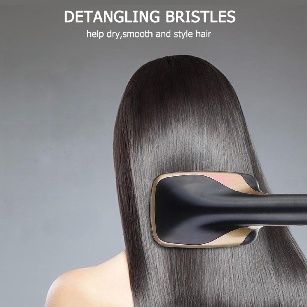 2 IN 1 Hair Blow Brush Dryer Hair Straightener Negative Ion Multi-functional Styles Electric Hair Comb Care Salon Styler