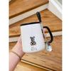 Mug with Lid Spoon Ceramic Cup for Women Home Couple Water Cup Office Coffee Cup for Boys Tea Cup High Appearance