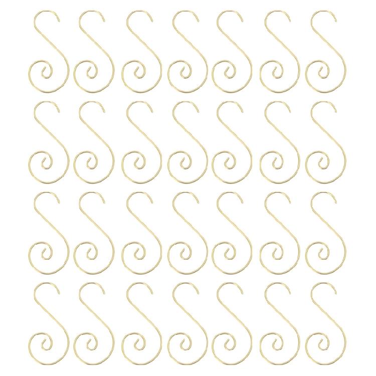 100pcs Christmas Tree Decoration Hooks S Shaped Hangers for Hanging Ornaments Metal Holiday Ornament Hanging Solution