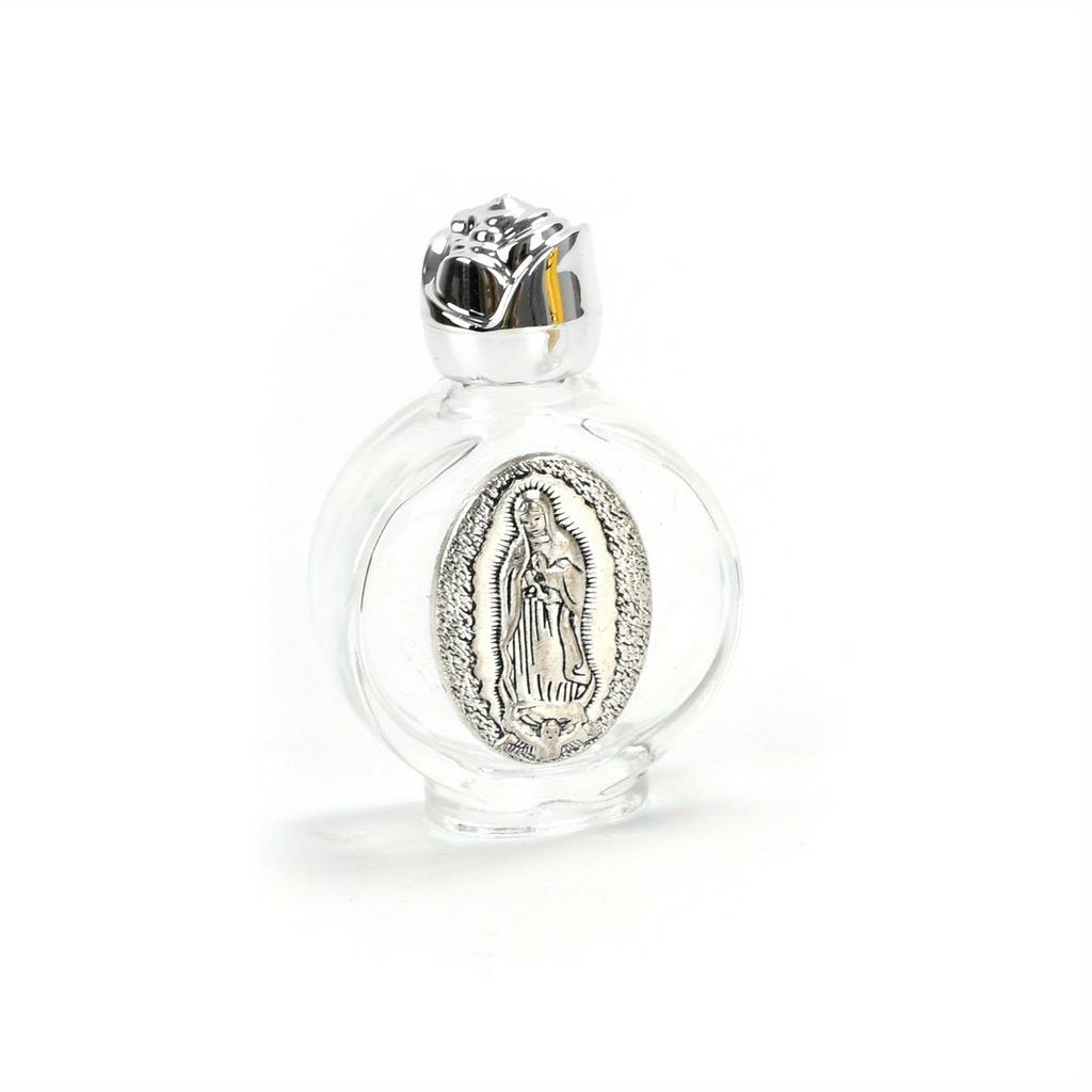 1Pc Holy Water Our Lady of Guadalupe Bottle Religious Cross Bottle Christian Virgin Sculpture Bottle Holy Water Bottle