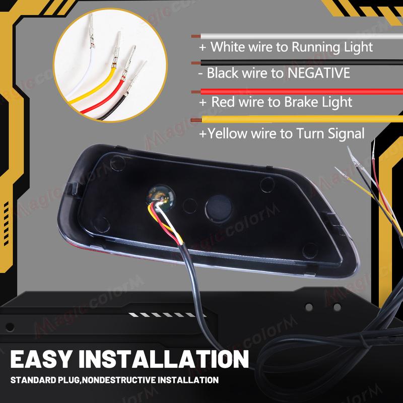 For Jeep Grand Cherokee 2011-/ Compass/ Dodge Journey LED Rear Bumper Reflector Lights Brake Turn Signal Lamp Taillights 12V