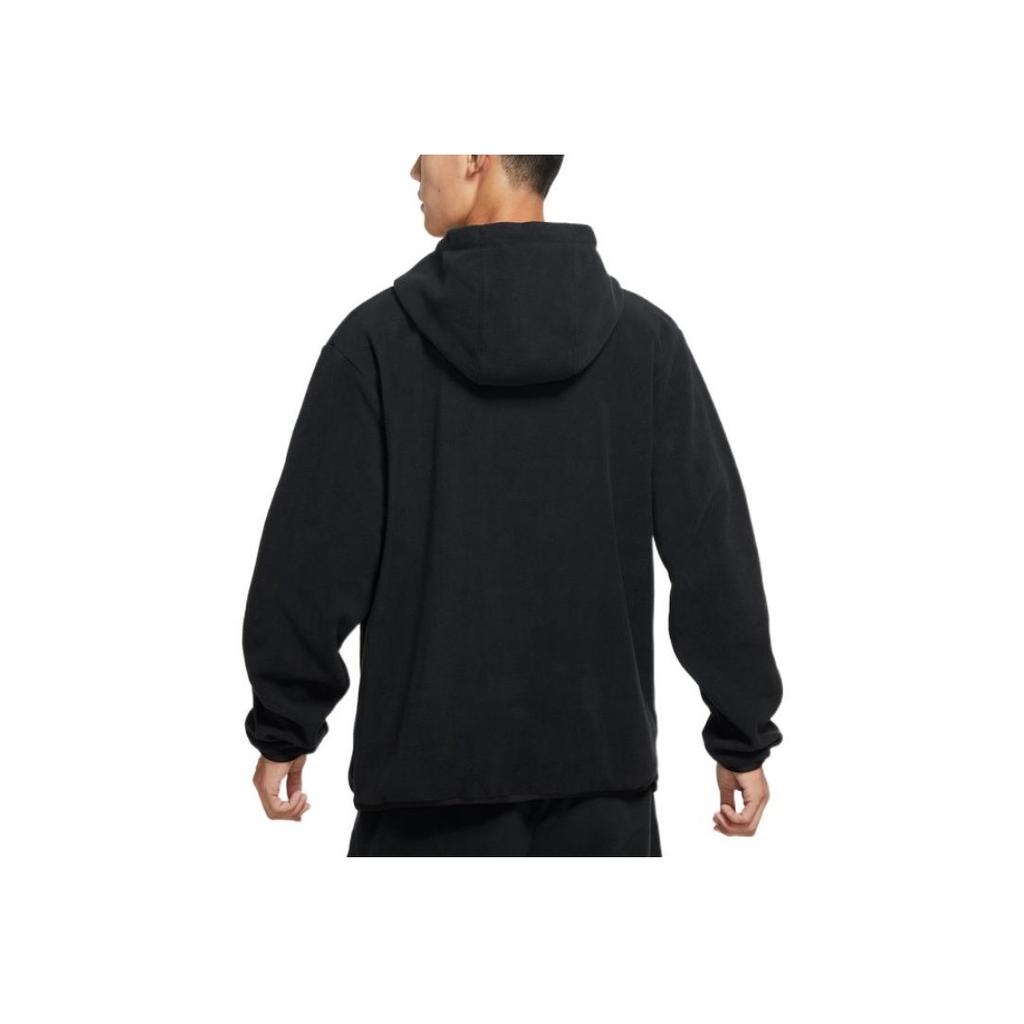 Nike Swoosh Logo Patchwork Fleece Hoodie Men Hoodie Black DQ4893-010