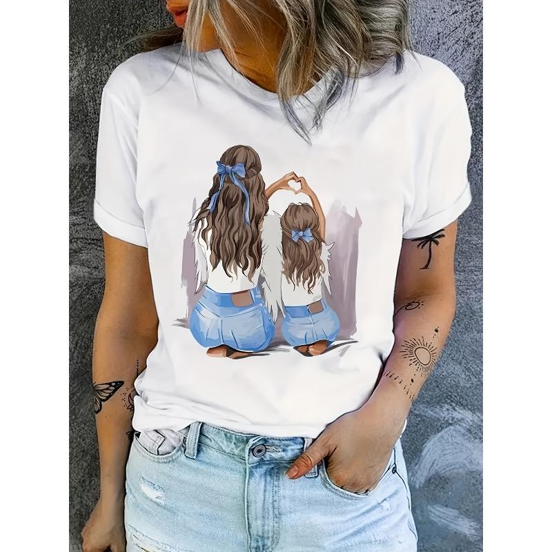 

European Size New Stylish Casual Women S T-Shirt 4XL білий