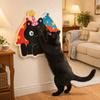 Felt Cat Scratcher Cartoon Scratching Pad Self-adhesive Cat Scratch Sticker  for Couch Walls