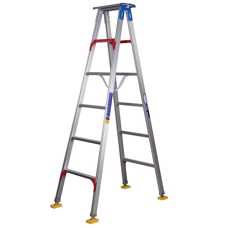 Industrial Hinged Ladder with Movable Feet, Thickened Aluminum Alloy for Factory or Workshop Use