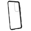 Double Sided Clear Tempered Glass Phone Case for Samsung Galaxy S23,Magnet Absorption Metal Bumper Frame Shockproof Cover