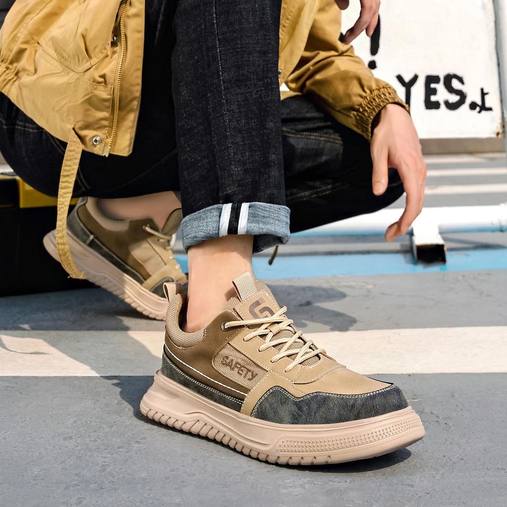 Fashion Four Seasons Insulated 10KV Safety Shoes Men Work Boots Anti-smash Breathable Electrician Welding Puncture-Proof Work Men Shoes