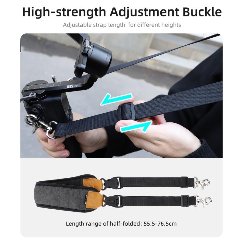 Quick Release Shoulder Strap Breatable Stress Relief Lanyard Adjustable Strap for RS3 Mini Handheld Gimbal Stabilizer