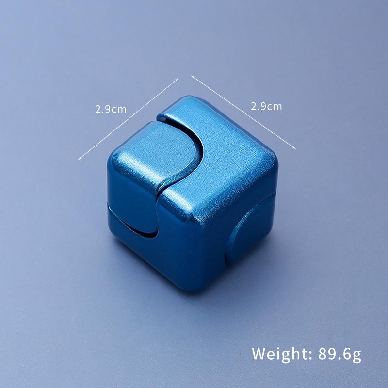 Alloy Cube Spinner Fingertip Gyroscope Fidget Anti Stress Toys Adult Office Home Travel Portable Stress Reliever Toys Xmas Gifts