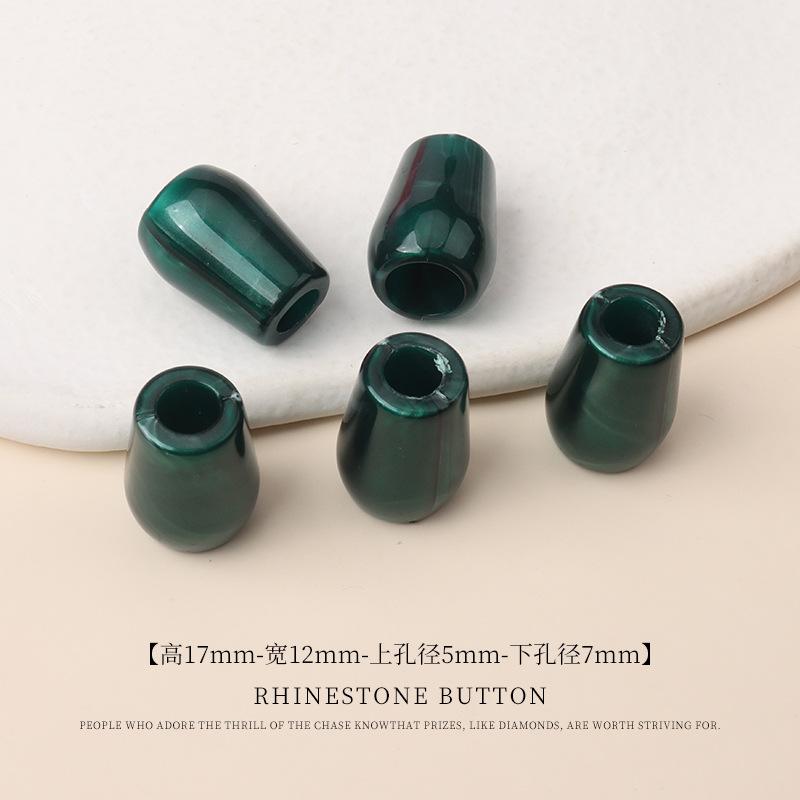 

5 шт. Акриловый двухцветный подвесной колокольчик Сделай сам Бисерное ведро Материал бусин Круглая бусина с большим отверстием Пряжка Купальник Свитер Брюки Шнурок Кнопка Green 17mm * 12mm