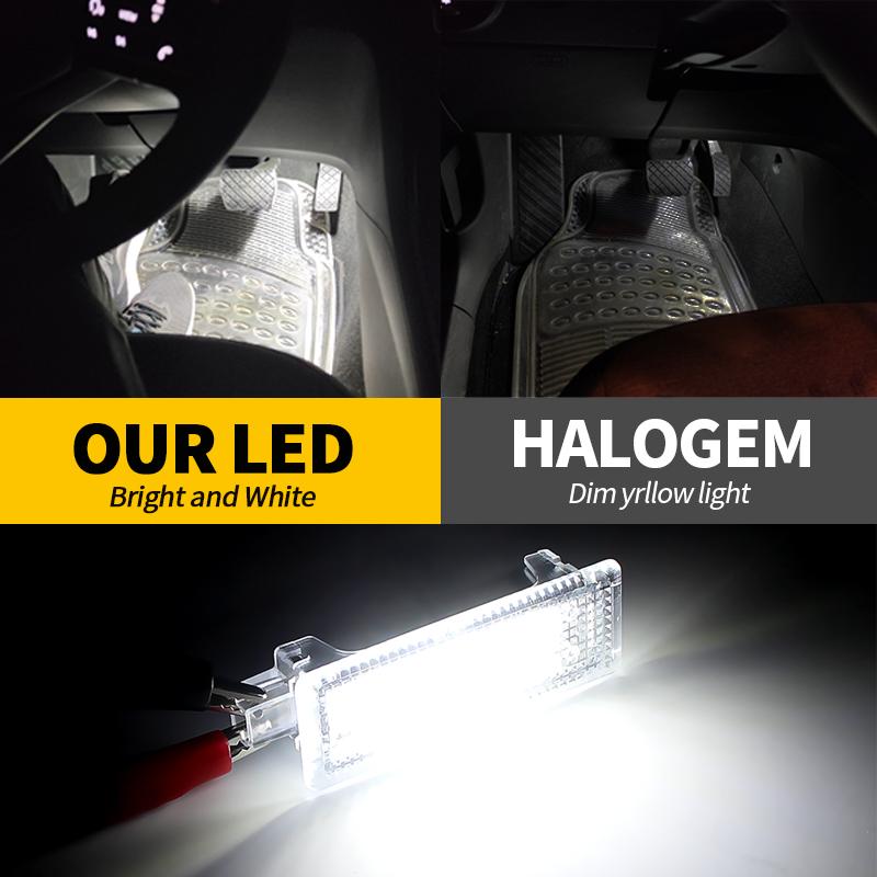 2PCS White LED Courtesy Footwell Under Door Interior Light For 3-series E93 Convertible 2007-2012 F30 Sedan/saloon 2012-up