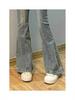 Women's American Retro High Waist Micro Flare Jeans - Slim Fit, Small Size, Autumn 2025