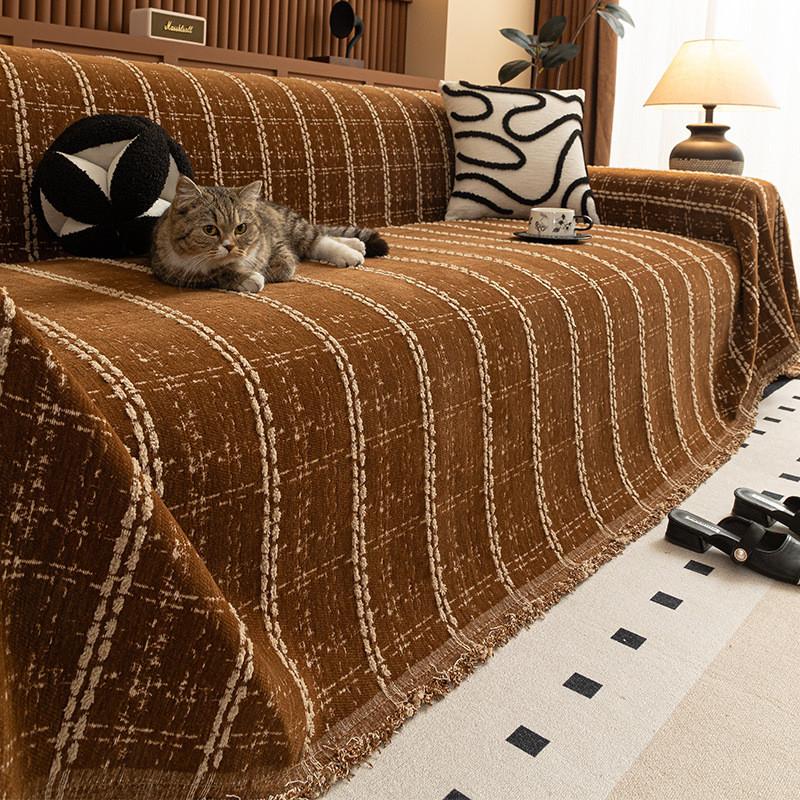 Modern Chenille Sofa Cover All Season Universal Anti Cat Scratch Seat Towel Full Coverage Blanket  for Living Room