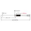 High Temperature K Type Thermocouple Sensor for Ceramic Kiln Furnace 400 Centigrade Thermocouple Replacement 1/2/3/4/5m
