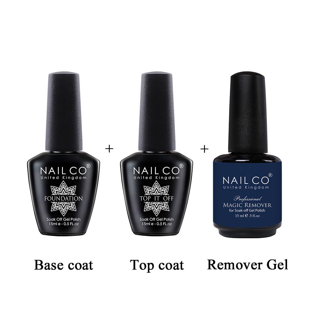 

Гель для снятия базового и верхнего покрытия NAILCO, 15 мл, УФ-светодиодная лампа, полувернисовый лак для ногтей, перманентный лак для дизайна ногтей, отмачиваемые гибридные лаки