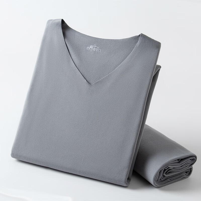 Мужской бесшовный тонкий флисовый комплект термобелья L