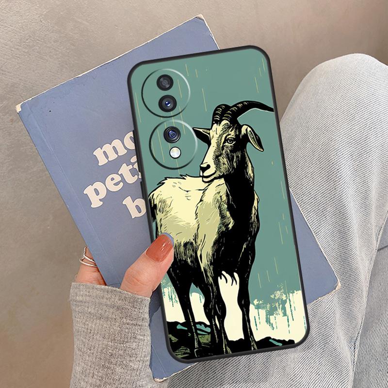 Cute Baby Pygmy Goat Case For Honor Magic 5 6 7 8 Pro Cover For Honor 200 400 Lite 50 70 90 X8a X8b X9a X9b X9c