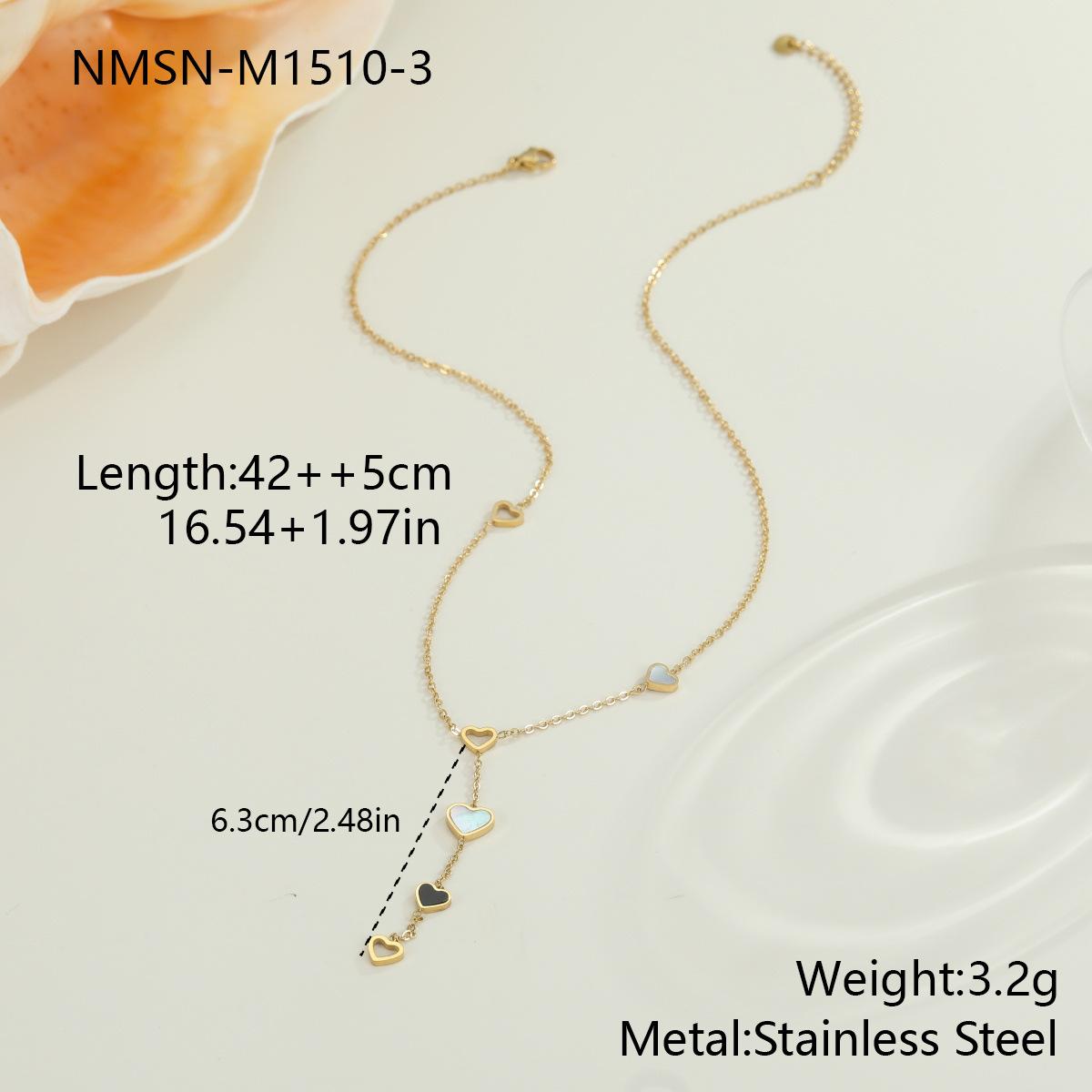 GEMCHIC Women s Stainless Steel Y-Shaped Heart Pendant Necklace