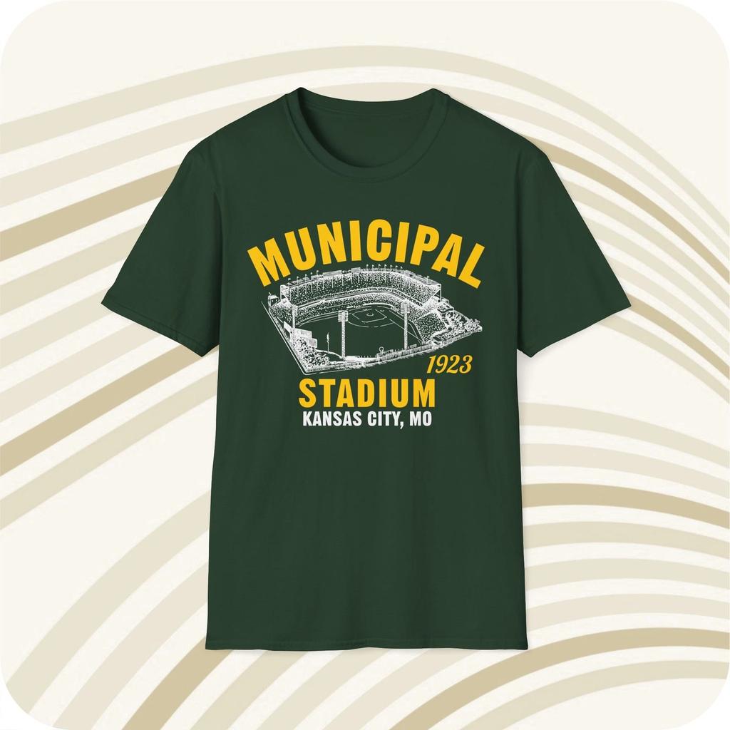 Maglietta da Baseball Taglio Classico Stadio Municipale 1923 - Kansas City A's