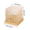 Rotating Water Ripple Atmosphere Lamp Water Ripple Lamp Bedroom Bedside Flame Romantic Lamp Dynamic Square Desk Lamp