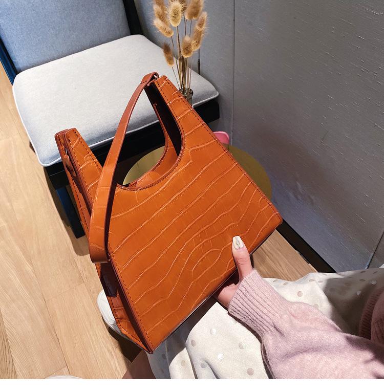 SCIONE Liten veske Nytt steinmønster Bærbar Liten firkantet veske Mote Casual Messenger-veske