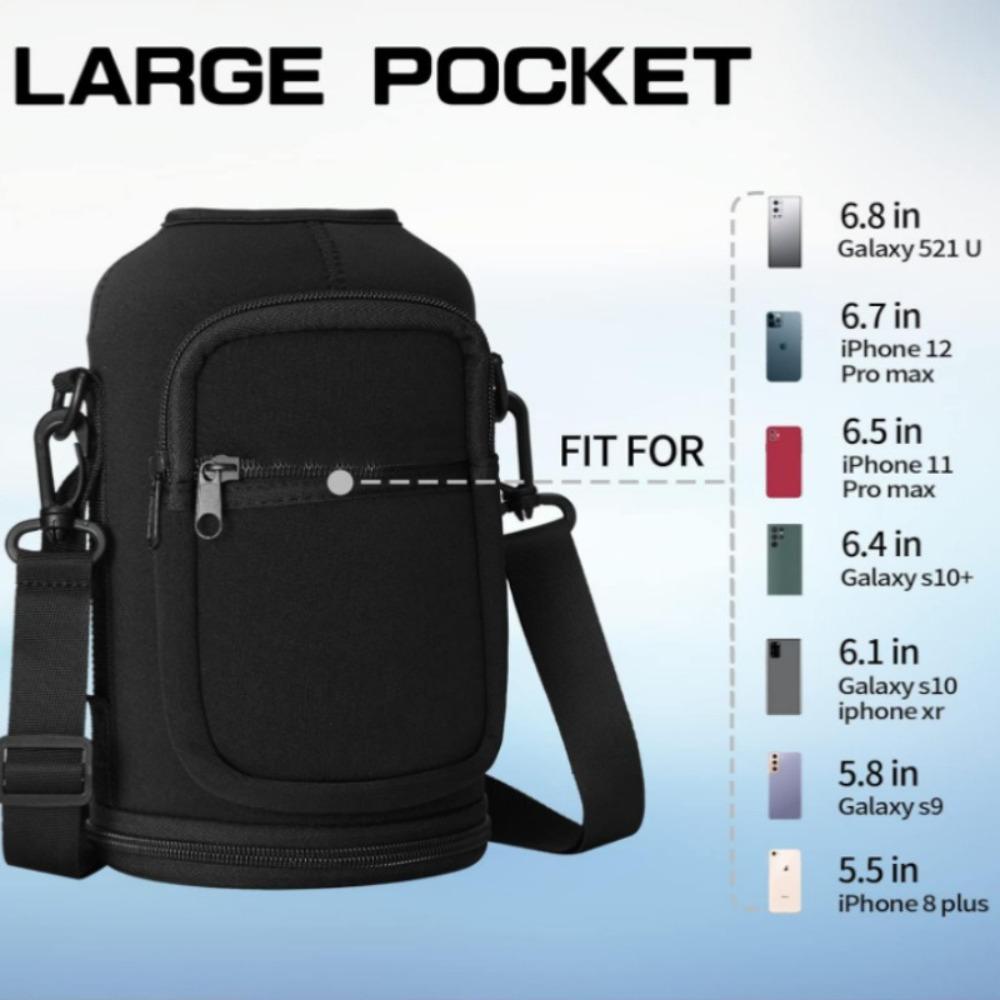 With Adjustable Shoulder Strap Water Bottle Bag Insulated Cup Crossbody Bag for 64/128OZ Space Cup
