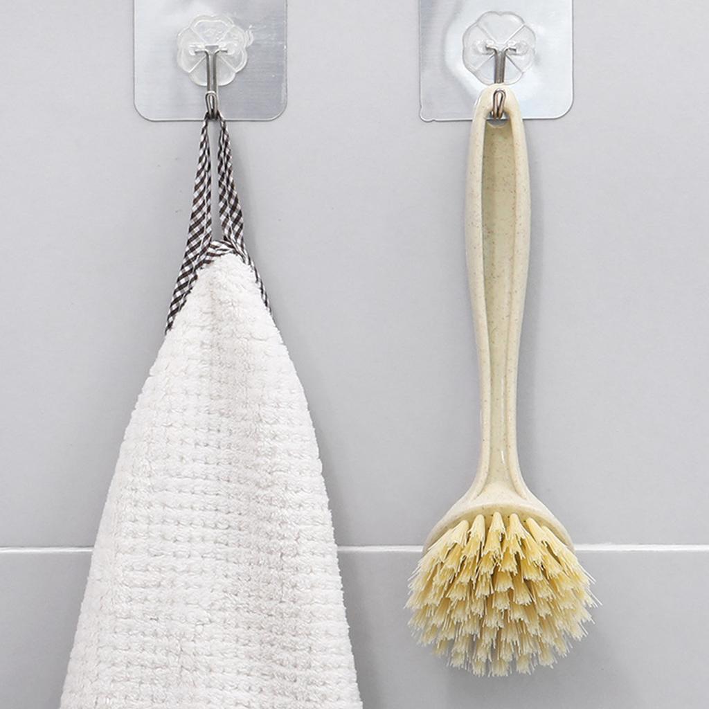 Kartáč na hrnce s dlouhou rukojetí Multifunkční myčka na nádobí Domácí drátěnka pro čištění kuchyňského hrnce, pánve, dřezu