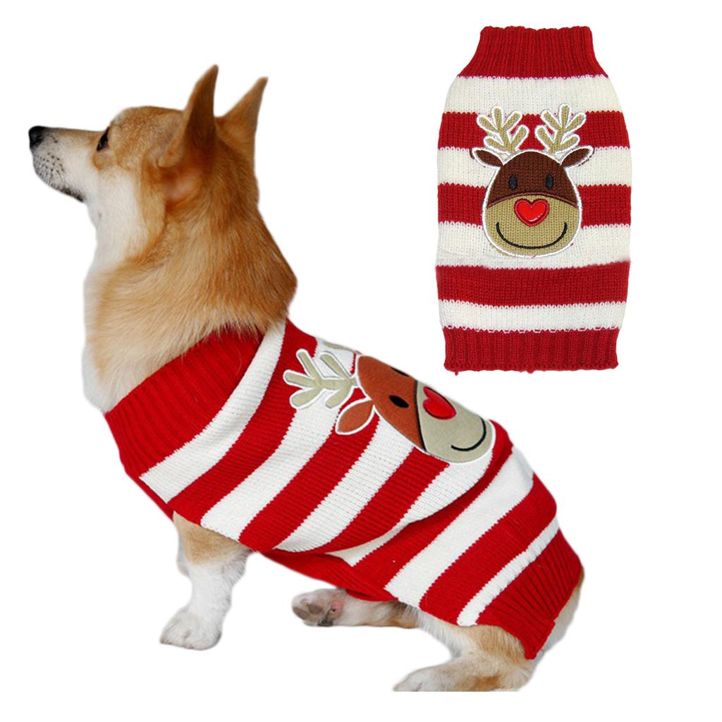 Pet Clothes Small and Medium Sized Dog VIP Teddy New Santa Claus Pet Knitted Sweater Dog Clothes