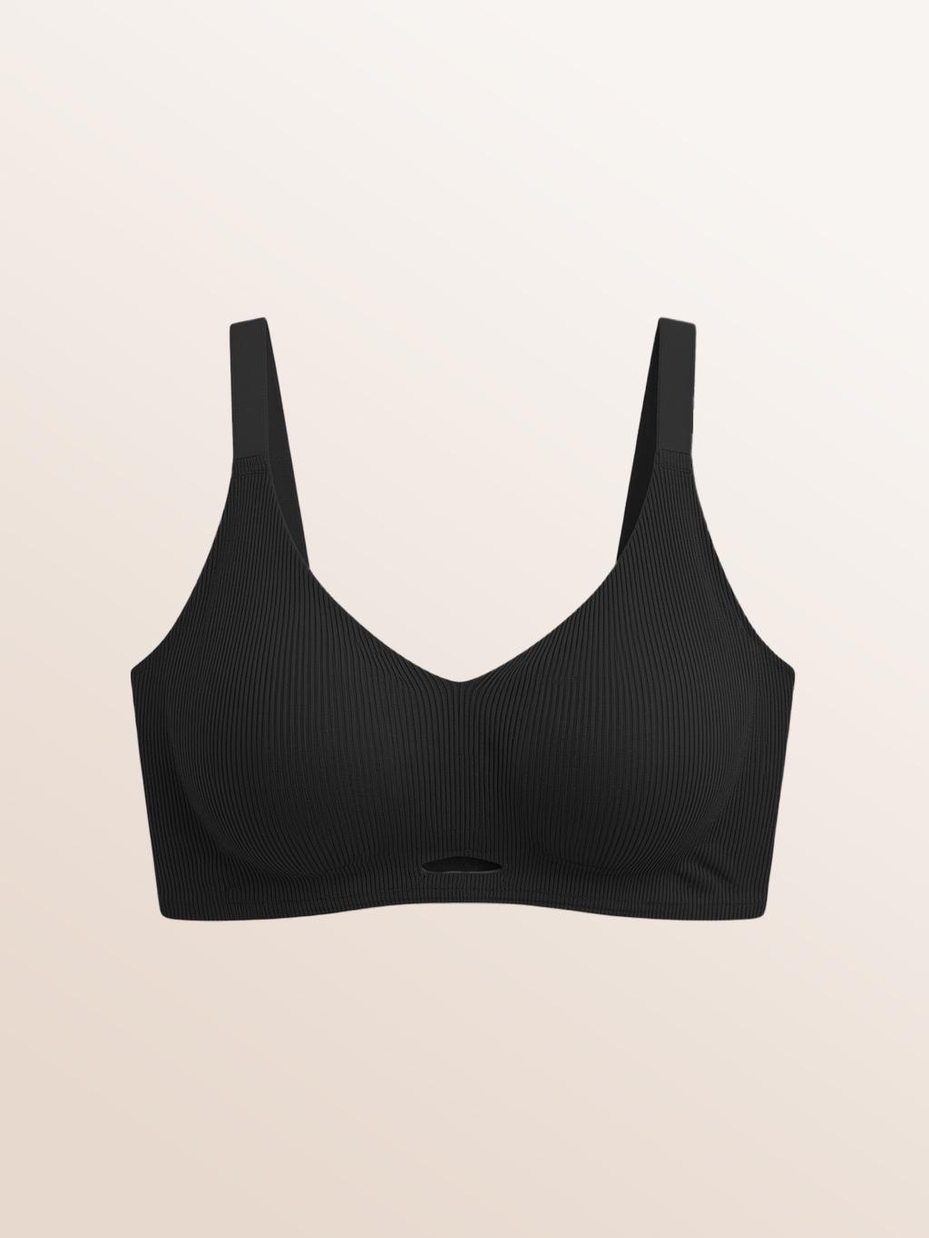 Seamless Striped Lift & Support Bra - Nude Feel, Anti-Sag, Small Bust 3XL