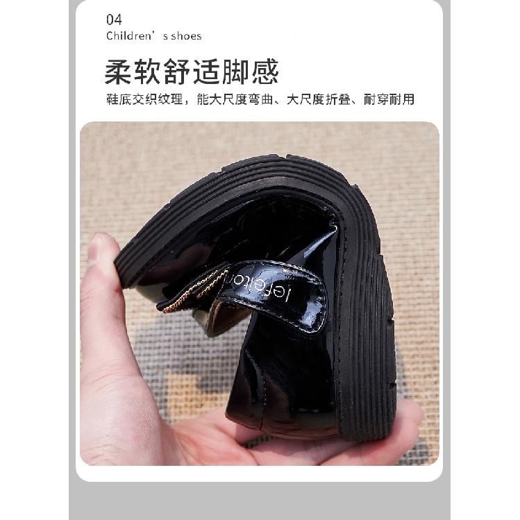 Children's Princess Shoes Spring and Autumn Fashion New Girls' Shoes Little Girls' Black Flats Soft Sole Spring Baby Shoes