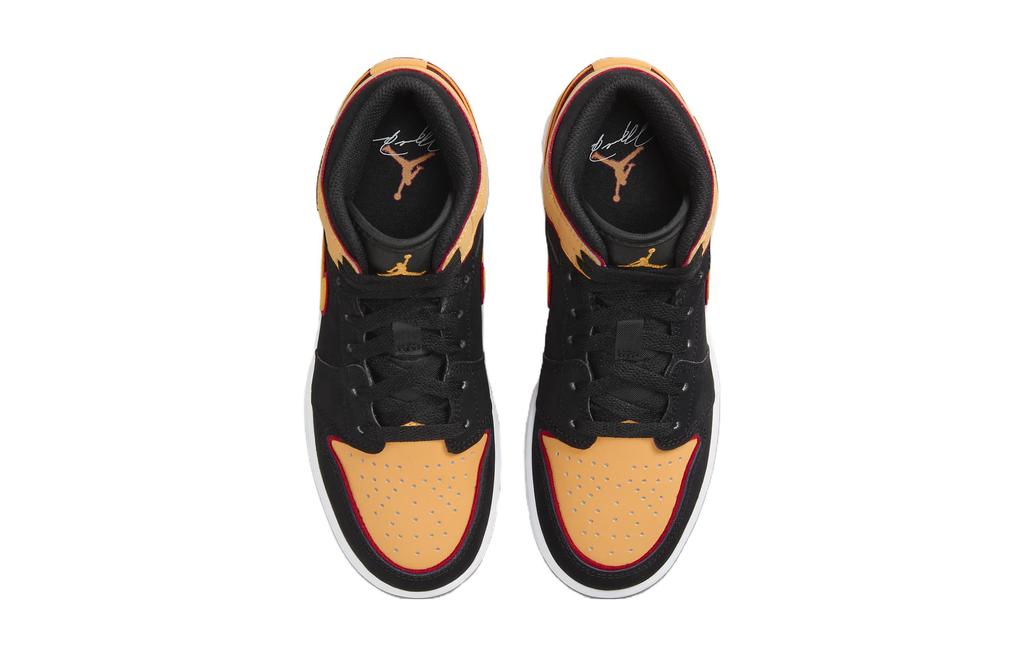 Jordan 1 Mid SE Black Vivid Orange GS FJ4924-008
