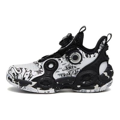 Kids Asymmetrical 2 Non-Slip Wear-Resistant Mid-Top Basketball Shoes Kids Basketball Shoes Black White 312329951-4