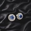 Rare Tanzanite Gemstone 925 Sterling Silver Jewelry Handmade Stud Handmade 0.5" EE-128-20
