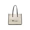 Fabric+Artificial Leather Shoulder Bag Regular Unisex White/Black/Khaki Dual Color Canvas/Light Blue Denim U6AACPU83