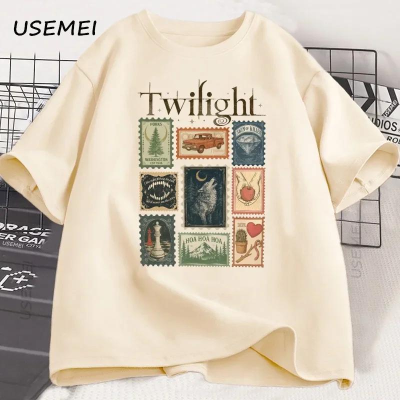 Vintage Twilight Forks Tshirt Book Lover Cotton Unisex Unisex Tshirt Unisex Clothing Summer Aesthetic High Quality Tees Shirts