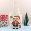 Christmas Gift Bags Cartoon Santa Claus Elk Christmas Tree Tote Canvas Bag Large Capacity Holiday Shopping Bag Happy New Year