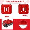 A20F-10Pcs Battery Base And Tool Holder Drill Tool Wall Mount Batteries Storage Battery Mounts Dock Holder For Power Tool-Red