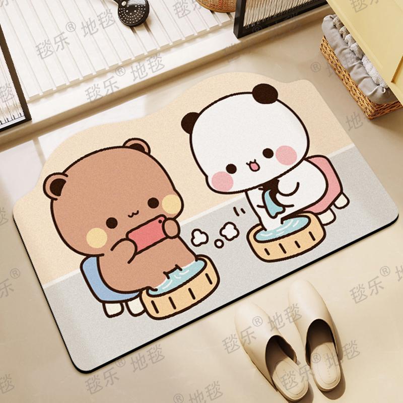 

One or two cloth cloth bathroom absorbent floor mat household diatom mud toilet bathroom door non-slip quick-drying foot mat 40x60cm15.7x23.6in