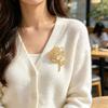 Rose Brooch Zinc Alloy Metal Pin Versatile Stylish Accessory Durable Fade-Resistant Lapel Pin Scarf Holder for Daily Wear