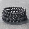 Natural Volcanic Beads Bracelet Men Charm Black Lava Bracelets Essential Oil Diffuser Elastic Bangles for Women Jewelry Pulseras