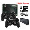 Видеоигровая консоль 64G Встроенные 10000 игр для PS1 / FC / GBA Беспроводной контроллер Игровой стик Ретро Мини Портативный Ребенок Рождественский подарок