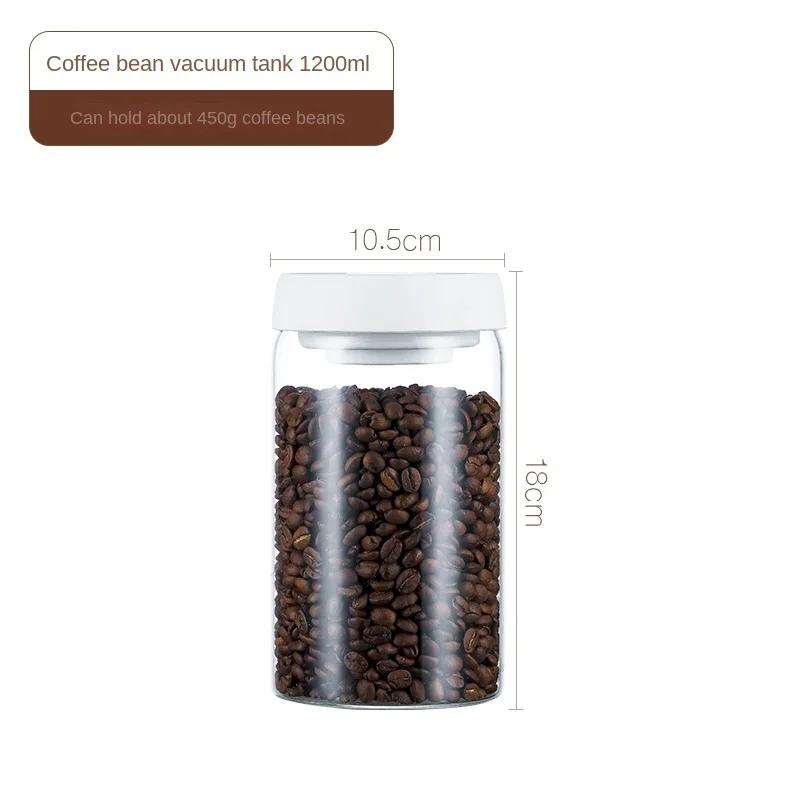 Borosilicate Glass Kitchen Storage Jars, Coffee Canisters with Airtight Lid Seal, Food Storage Containers Tea, Sugar, Candy
