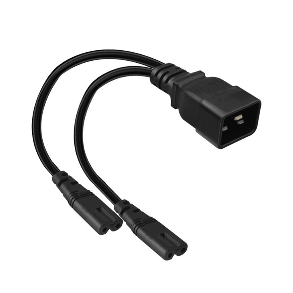 IEC320 C8 AC Splitter to 2X C7 Y Power Cord, IEC Figure 8 Male to 2