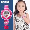 Fashion hot sale, not waterproof, cute flower-shaped children's electronic watch, male and female students' watch, digital display timing