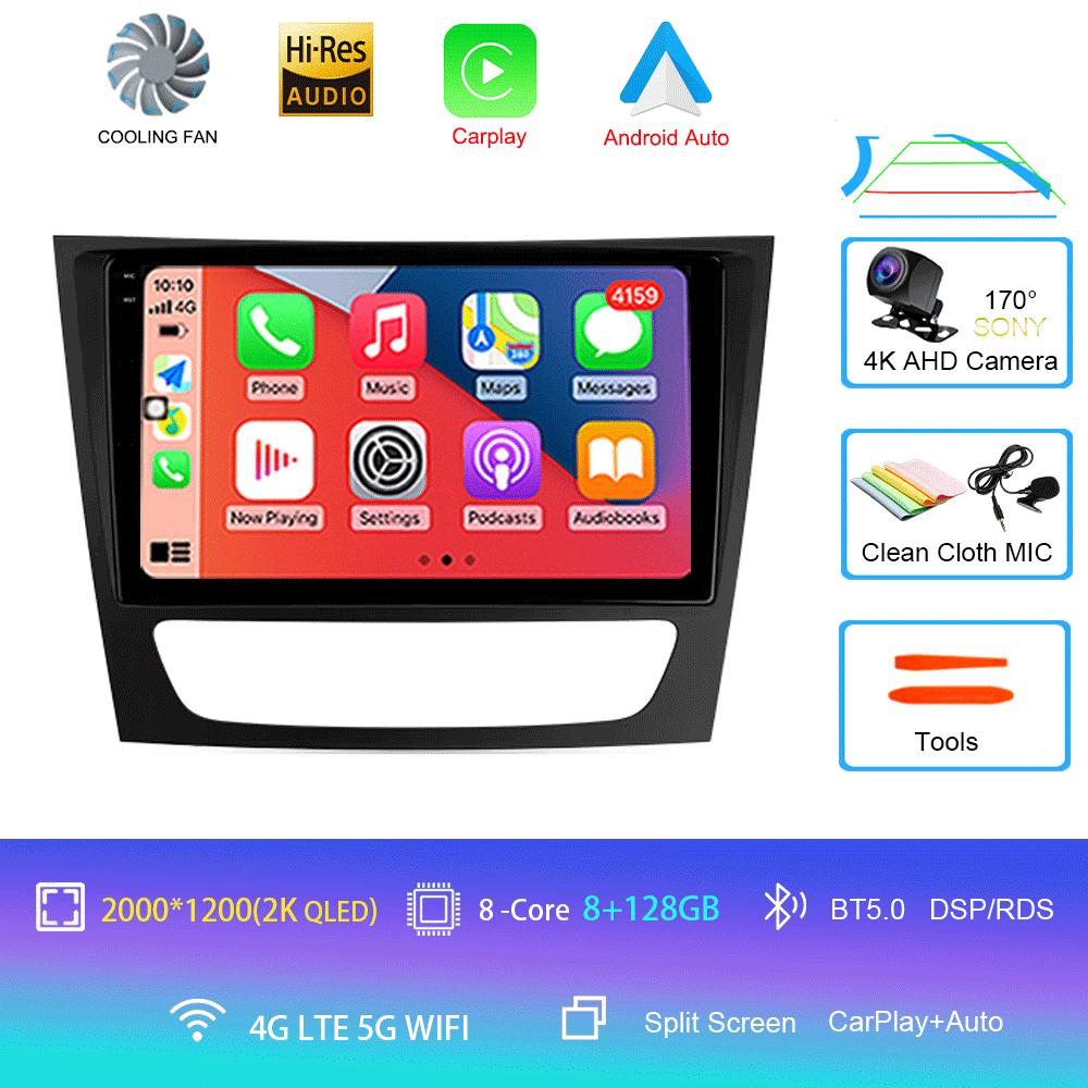Android 14 Carplay Mașină Pentru Mercedes Benz E-class W211 E200 E220 E300 E350 E240 E270 E280 CLS CLASS W219 2 din Stereo Multimedia
