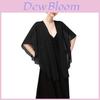 Sciarpa di Chiffon da Donna Elegante Mantellina Parasole con Manica Corta per Matrimoni e Abbigliamento Estivo