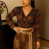 Ethnic Style Cotton and Linen Woven Belt Long Silver Leaves Waist Chain  Spicy Girls