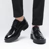 Height-increasing Glossy Leather Shoes 10cm Business Dress Casual Block Shoes 8cm Men's Wedding Groom
