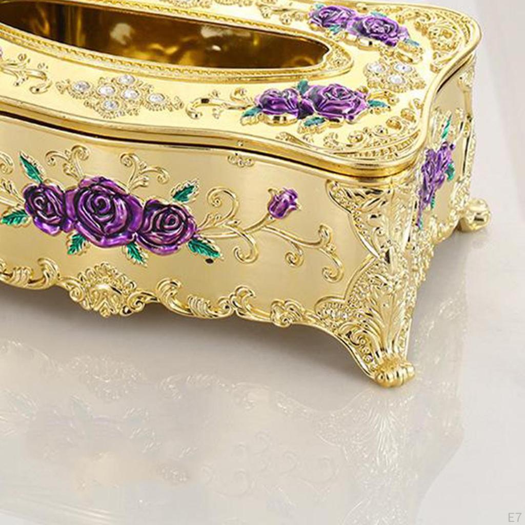 Creative European Square Rectangular Tissue Box Decorative Cover Bathroom Holder Car Office